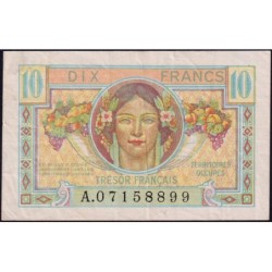 VF 30-01 - 10 francs - Trésor français - Territoires occupés - 1947 - Série A - Etat : TTB