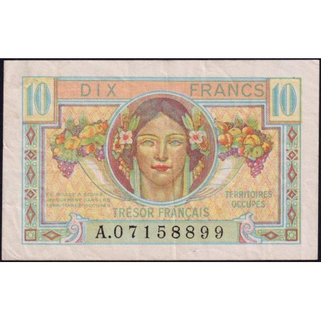 VF 30-01 - 10 francs - Trésor français - Territoires occupés - 1947 - Série A - Etat : TTB