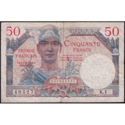 VF 31-01 - 50 francs - Trésor français - Territoires occupés - 1947 - Série K.1 - Etat : TB+