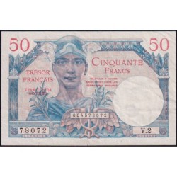 VF 31-02 - 50 francs - Trésor français - Territoires occupés - 1947 - Série V.2 - Etat : TTB-