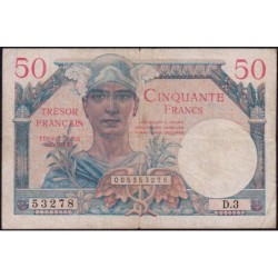 VF 31-03 - 50 francs - Trésor français - Territoires occupés - 1947 - Série D.3 - Etat : TB+