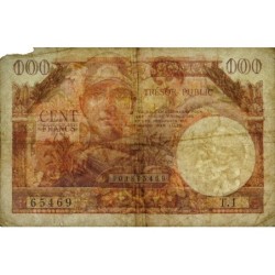 VF 34-01 - 100 francs - Trésor public - Allemagne - 1955 - Série T.1 - Etat : B