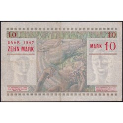 VF 47-01 - 10 mark - Sarre - 1947 - Série P.5 - Etat : TTB+