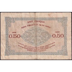 VF 50-01 - 50 centimes - Mines Domaniales de la Sarre - 1919 - Série A - Etat : TB+