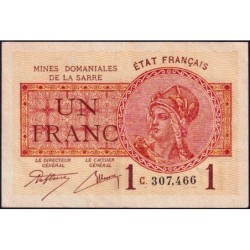 VF 51-03 - 1 franc - Mines Domaniales de la Sarre - 1919 - Série C - Etat : TTB+