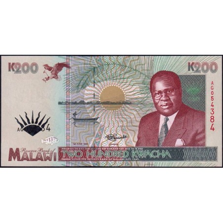 Malawi - Pick 35 - 200 kwacha - Série AG - 01/06/1995 - Etat : NEUF