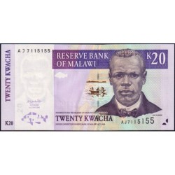 Malawi - Pick 52a - 20 kwacha - Série AJ - 01/06/2004 - Etat : NEUF