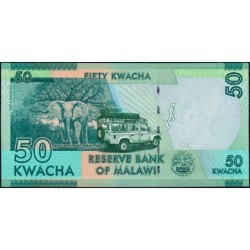 Malawi - Pick 64c - 50 kwacha - Série BD - 01/01/2016 - Etat : NEUF