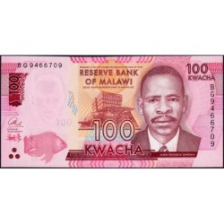 Malawi - Pick 65c - 100 kwacha - Série BG - 01/01/2017 - Etat : NEUF