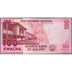 Malawi - Pick 65c - 100 kwacha - Série BG - 01/01/2017 - Etat : NEUF