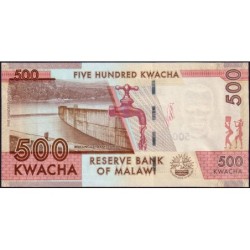 Malawi - Pick 66a - 500 kwacha - Série BA - 01/01/2014 - Etat : NEUF