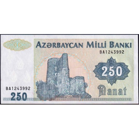 Azerbaïdjan - Pick 13b - 250 manat - Série BA - 1999 - Etat : NEUF