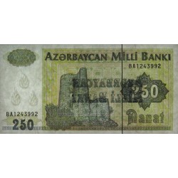 Azerbaïdjan - Pick 13b - 250 manat - Série BA - 1999 - Etat : NEUF