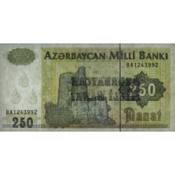 Azerbaïdjan - Pick 13b - 250 manat - Série BA - 1999 - Etat : NEUF