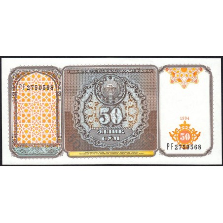 Ouzbékistan - Pick 78a - 50 som - Série PF - 1994 - Etat : pr.NEUF