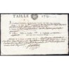 Aude - Narbonne - Louis XV - Taille de 1755 - 128 livres 10 sols 6 deniers - Etat : SUP