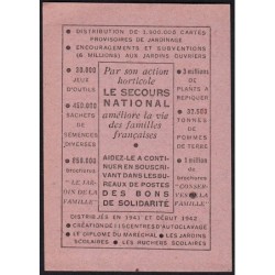 1942 - Titre 545 - Jardin - Semences - Catégorie 2 -  Etat : SUP à SUP+