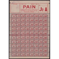 Pain - Titre C129 - Catégories J2 A - 08/1941 - Pougny (01) - Etat : pr.NEUF