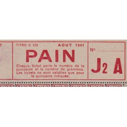 Pain - Titre C129 - Catégories J2 A - 08/1941 - Pougny (01) - Etat : pr.NEUF