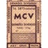 1946 - Titre 2873 national - Denrées diverses, fromage, mat. grasses - Catég. M C V - Etat : SPL