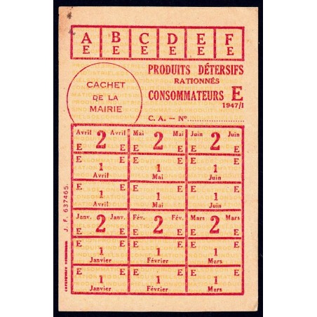 Nettoyage - Produits détersifs - Réf.  637465 - Catégorie E - 1947 - Etat : TTB