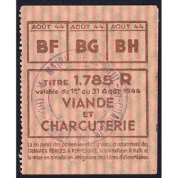 Viande et Charcuterie - Titre 1785 - Catégorie R - 08/44 - St-Paul-en-Chablais (74) - Etat : TB