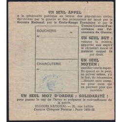 1941 - Titre C 215 - Viande et Charcuterie - Cat. U - Novembre - Mantes-Gassicourt (78) - Etat : SUP