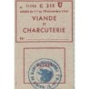 Viande et Charcuterie - Titre C 215 - Catégorie U - 11/1941 - Mantes-Gassicourt (78) - Etat : SUP