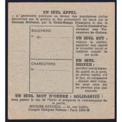 1941 - Titre C 215 - Viande et Charcuterie - Cat. U - Novembre - Plessis-Trévise (94) - Etat : SUP