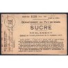 Rationnement - Carnet de sucre - 1918 - Saint-Ferréol-des-Côtes (63) - Etat : TB+