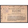 Rationnement - Carnet de sucre - 1918 - Monestier (63) - Etat : TB+