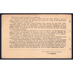 Rationnement - Carnet de sucre - 1918 - Monestier (63) - Etat : TB+