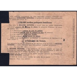 Feuille semestrielle de coupons - Titre C 93 - Catégorie J - 1941 - Boutervilliers (91) - Etat : TB-