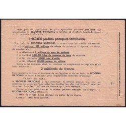 Feuille semestrielle de coupons - Titre C 95 - Catégorie T - 1941 - Argenteuil (95) - Etat : TTB