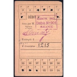 Carte de Tabac - 1945 - Etat : TTB