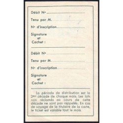 Carte de Tabac - 07/1947 à 12/1947 - Moulins (03) - Etat : SUP