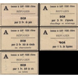 17 - St-Pierre d'Oléron - Cinq bons pour les réfugiés espagnols - 1939 - Etat : TTB