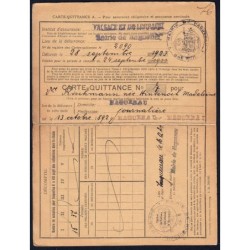 67 - Haguenau - Carte-Quittance - 56 francs 40 centimes - 1924 - Etat : TTB