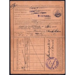 67 - Strasbourg - Carte-Quittance - 41 francs 60 centimes - 1923 - Etat : TTB