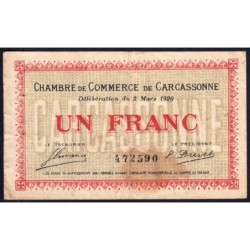 Carcassonne - Pirot 38-17 - 1 franc - 1920 - Etat : TB-
