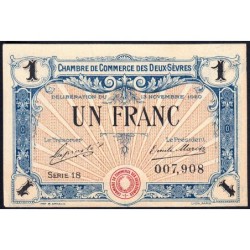 Niort - Deux-Sèvres - Pirot 93-11 - 1 franc - Série 18 - 13/11/1920 - Etat : pr.NEUF
