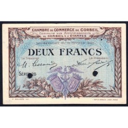 Corbeil - Pirot 50-6 - 2 francs - Série 25 - 16/02/1920 - Spécimen - Etat : SUP+