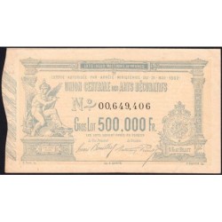 1882 - Paris - Loterie - Union Centrale des Arts Décoratifs - 1 franc - Etat : SUP