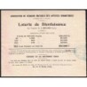 1900 - Paris - Loterie - Association des Artistes Dramatiques - 1 franc - Etat : TTB+