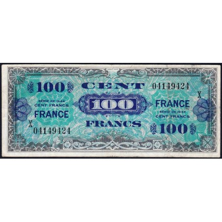 VF 25-11 - 100 francs - France - 1944 (1945) - Série X (remplacement) - Etat : TTB