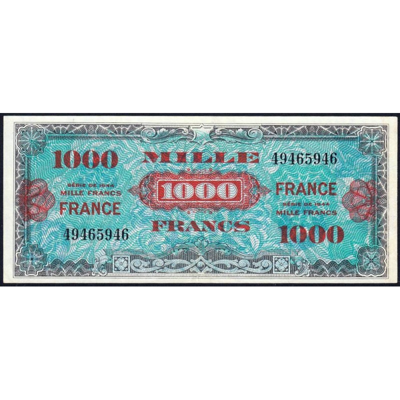 VF 27-01 - 1'000 francs - France - 1944 (1945) - Sans série - Etat : TTB+ à SUP