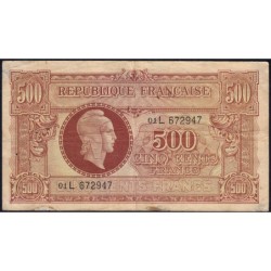VF 11-01 - 500 francs - Marianne - 1945 - Série 01L - Etat : TB-