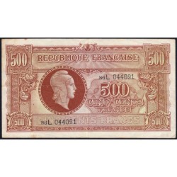 VF 11-01 - 500 francs - Marianne - 1945 - Série 86L - Etat : TTB