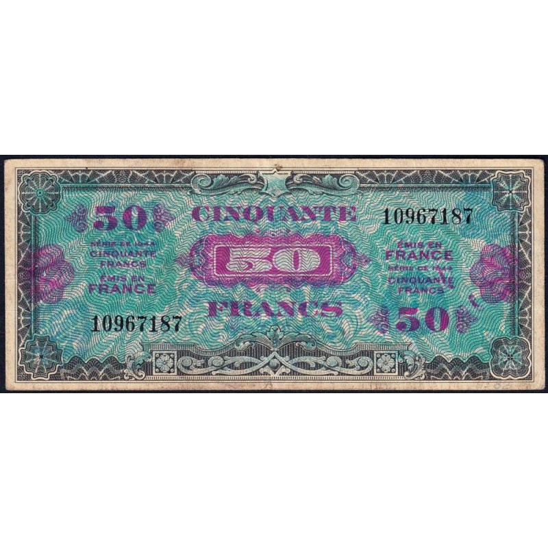 VF 19-01 - 50 francs - Drapeau - 1944 - Sans série - Etat : TB+