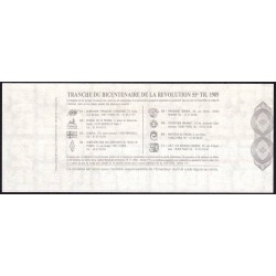 1989 - Bicentenaire de la Révol. - 55e tranche - 1/10ème - Prise de la Bastille - Etat : SUP+